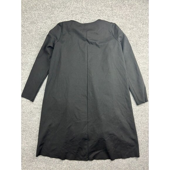 COS Wool Blend Dress Women's Medium Black Pockets Long Sleeve Shift  A-Line - Picture 8 of 8